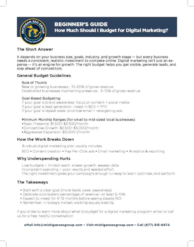 Beginner's Guide: How Much Should I Budget for Digital Marketing?