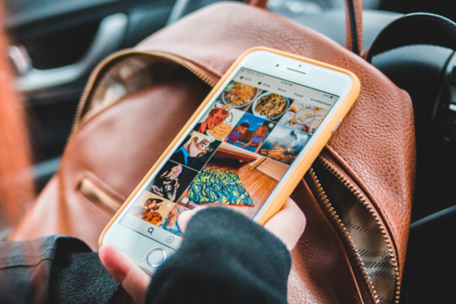 Social Media screen on phone